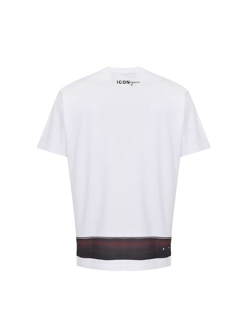 T-shirt in jersey di cotone con stampa cintura DSQUARED2 | S78GD0120 D20033100